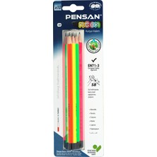 Pensan Neon Kurşun Kalem 10'lu Parlak Renkli Ergonomik Tasarım ile Kolay Kullanım