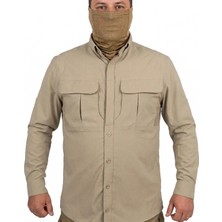 Mysia Outdoor Trekking Gömlek Bej Outdoor Tactical Koruma Gömleği Likralı