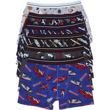 Al-Fil Teknoloji 6 Adet Erkek Çocuk Desenli Boxer 505