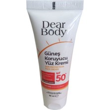 Dear Body Güneş Koruyucu Yüz Kremi SPF 50+ 60 ml Hassas Ciltler İçin Nemlendirici Formül