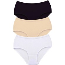 Al-Fil Teknoloji 3 Adet Tutku Kadın Yüksek Bel Bato Kalın Lastik Külot S5