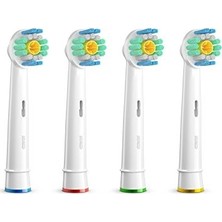 Soft Bristles Oral B Diş Fırçası Uyumlu 4 Yedek Başlık EB18 A Orta Sertlikte Fırça Kılı