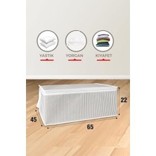 Teknocan Marketing Pazar Kapısı Altı Düzenleyici Kumaş Hurç Büyük Boy Organizer (65 x 45 x 22) (1 Adet Gri Büyük Boy)