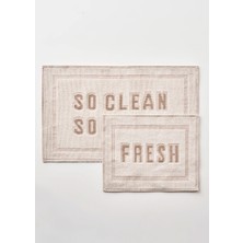 Bella Maison Clean Fresh Paspas Takımı Krem (60X100 - 50X60 Cm)