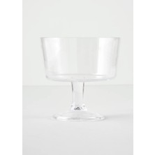 Bella Maison Alis El Yapımı Şeffaf Cam Ayaklı Sunum Standı 20 cm – Doğal Desenli Tekli Servis Tabağı