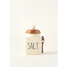 Bella Maison Salt Seramik Kavanoz Krem (330 Ml)
