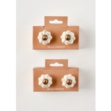 Bella Maison Alora Kulp 4'lü Beyaz (6,5x3x3 cm)