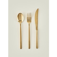 Bella Maison Milano 18 Parça Gold Tatlı Çatal Kaşık Bıçak Seti Paslanmaz Çelik 6 Kişilik