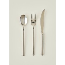 Milano 18 Parça Tatlı Çatal Kaşık Bıçak Seti Silver