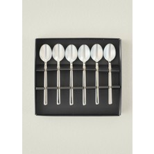 Milano 6'lı Çay Kaşığı Seti Silver