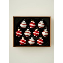 Bella Maison Christmas Mini Ball Dekoratif Süs Kırmızı (19x15x4 cm)