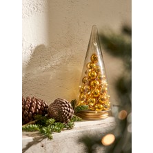 Bella Maison Tree Dekoratif Ledli Aydınlatma Gold (12x12x29 cm)