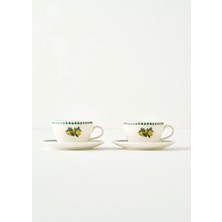 Bella Maison Lemoncello Porselen 2'li Çay Fincanı Seti (270 cc)