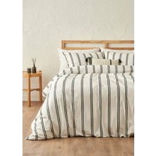 Bella Maison %100 Pamuk Ranforce April Çift Kişilik Nevresim Seti Beyaz (200x220 cm)