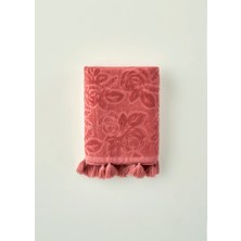 %100 Pamuk Rose Jakarlı El Havlusu Mürdüm (30X50 Cm)
