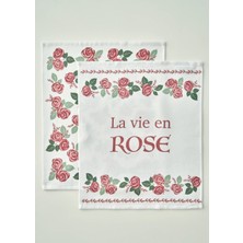 Rose Pamuklu Baskılı Kurulama Bezi 2'li Krem (40X50 Cm)