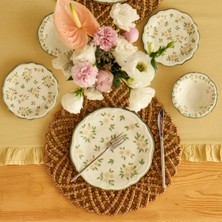 Bella Maison 8 Parça 4 Kişilik Kahvaltı Takımı Renkli Porselen Çiçek Desenli