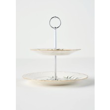 Olive Porselen 2 Katlı Kurabiyelik Yeşil