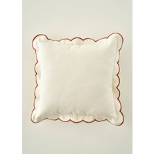 Bella Maison Scallop Kenar Kırlent Kılıfı Kiremit (43X43 Cm)