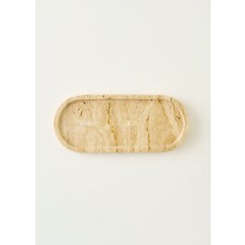 Ephesus Traverten Oval Dekoratif Tabak Naturel (12X28 Cm)