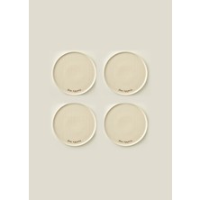 Bon Appetit Porselen Pasta Tabağı 4'lü Krem (21 Cm)