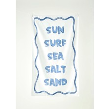 Bella Maison %100 Pamuk Marine Baskılı Plaj Havlusu Beyaz (90x150 cm)