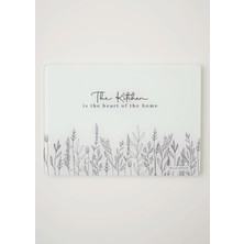 Bella Maison Botanique Cam Kesme Tahtası Beyaz (35X25 Cm)