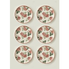 Bella Maison Rose Porselen 6'lı Servis Tabağı (26 Cm)