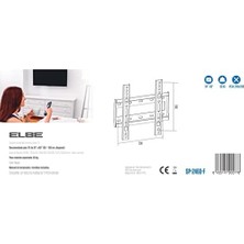 Teknocan Marketing SP-2460-F - 24''-60'' Tv Için Evrensel Sabit Duvar Montajı (Kapasite 30 Kg, Vesa: 50X50, 75X75, 100X100, 200X100, 200X200) Siyah