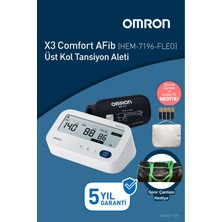 Omron X3 Comfort AFib Üst Koldan Ölçer Dijital Tansiyon Aleti-XLS Çanta Hediyeli
