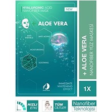 Teknocan Marketing Hyalüronik Asit + Aloe Vera Nanofiber Kozmetik Yüz Maskesi
