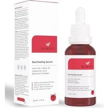 Teknocan Marketing Gözenek Sıkılaştırıcı Akne Karşıtı Yenileyici Botanikal Kolajen Peeling Serum (AHA10% + Bha2%) 30 ml Red Peelıng Serum