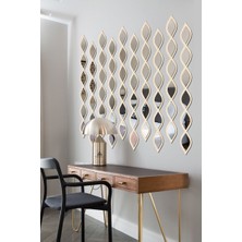 Ahwall Su Damlası Dekoratif Ayna Renkli MDF Çerçeve 50 x 70 cm Modern Tasarım