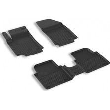 Sahler Citroen C3 Aircross 2017-2020 Kauçuk Havuzlu Paspas 4 Parça Kolay Temizlenebilir Siyah