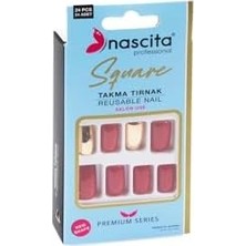 Teknocan Marketing 24'lü Square Renkli Takma Tırnak - 160