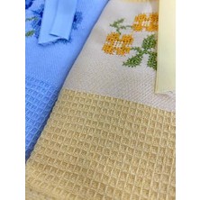 Teknocan Marketing 3 Lü Nakışlı Kurulama Bezi 3 Renk Mutfak El Bezi Havlu