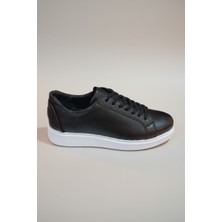 Modayak Enes M295 Siyah Bağcıklı Hakiki Deri Günlük Ayakkabı