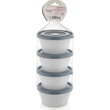 Al-Fil Teknoloji Fom Home Voce Plastik Petek 4'lü Saklama Kabı