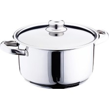 Gülsan Mega Derin Çelik Tencere 18 cm Inox Kaplama ile Şık Tasarım ve Kolay Temizlik