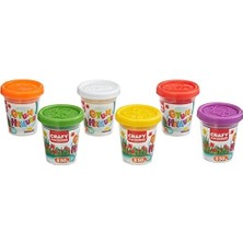 Teknocan Marketing Crafy Oyun Hamur Set Pazar Kahvaltısı 6X50GR 24 Parça Büyük