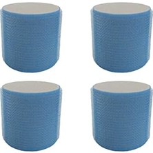 Teknocan Marketing Croc 1208 Cırtlı Sünger Bigudi 4lü Çap 6cm Mavi