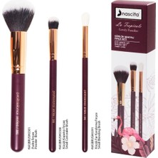 Teknocan Marketing Bordo Günlük Makyaj Fırça Seti (3lü) - 93