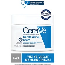 CeraVe 340 ml Yüz ve Vücut Nemlendiricisi Kuru Ciltler İçin Dermatolog Onaylı Krem