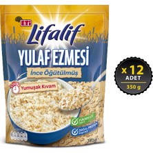 Eti Lifalif İnce Öğütülmüş Yulaf Ezmesi 350 g x 12 Yüksek Lif İçerikli Sade Müsli