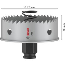 Teknocan Marketing 1 x Pro Sheet Metal Power Plus Delikli Testere (Paslanmaz Çelik Levhalar, Çelik Levhalar, Ø 73 Mm, Profesyonel Aksesuar Döner Matkap/sürücü)