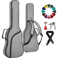 Midex ELC-40PAK Case Elektro Gitar Çantası Gigbag Su Geçirmez Kalın Kılıf (Çanta Askı Capo)