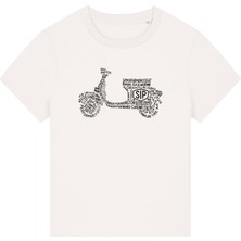 Sıp Scootershop Sıp Kadın T-Shirt - Vespa Yazı Desenli *beyaz* / Sıp