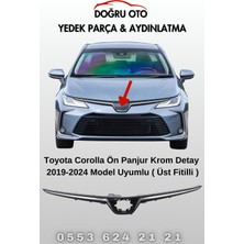 Doğru Ticaret Auto Parts Toyota Corolla Ön Panjur Krom Üst Fitilli 2019-2024