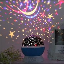 Teknocan Marketing Dönen Star Renkli Yıldızlı Gökyüzü Projeksiyon Gece Lambası