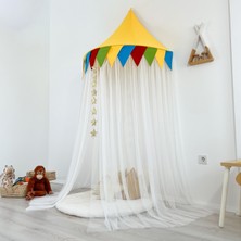 Pamuka Duvar Tentesi Renkli Beyaz 2 Parça Pamuk - Polyester Malzemeden Yapılmış